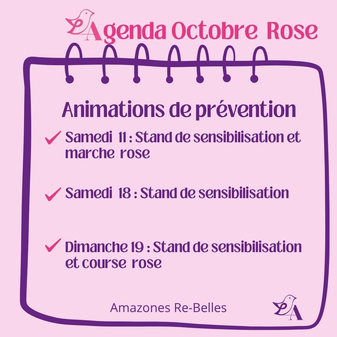 Agenda visuel des Ă©vĂšnements dâoctobre, description textuelle plus bas