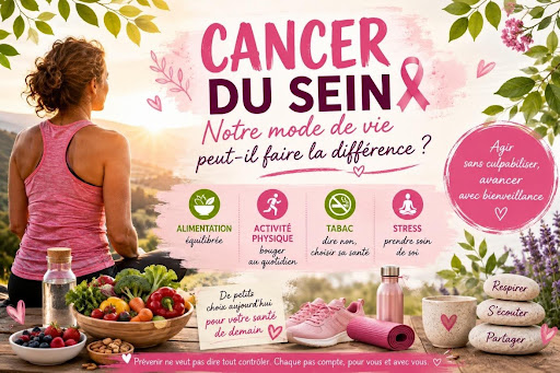 Cancer du sein : alimentation, activité physique, tabac, stress et prévention